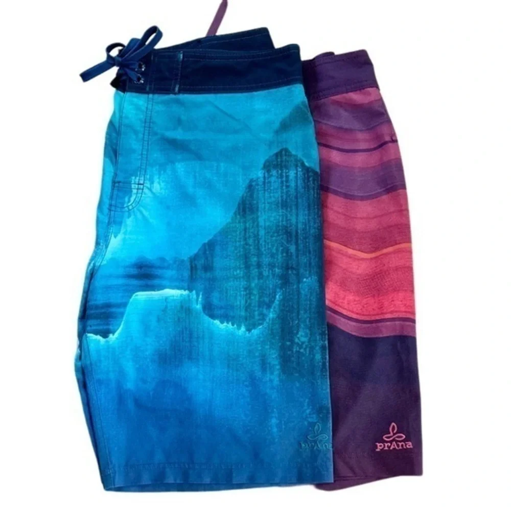 PrAna Set Of 2 Sediment Shorts Swimming Trunks‎ Sz 34